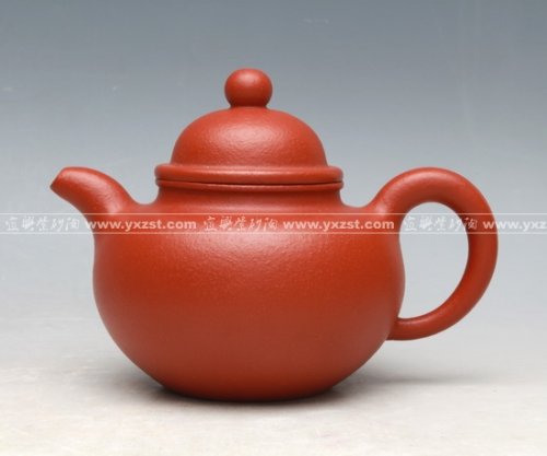 冯文娟紫砂壶 掇球朱泥360cc 