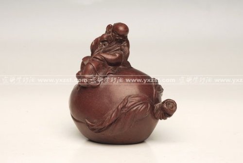 吴春海紫砂壶 寿桃寿星 