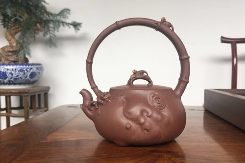 张宏紫砂壶 梅竹双清 