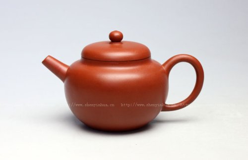 沈寅华紫砂壶 柿圆 