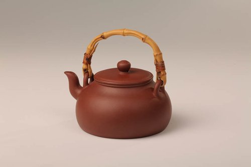 许艳春紫砂壶 软提梁壶 