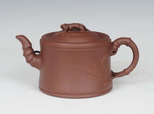 朱陶军紫砂壶 竹段 
