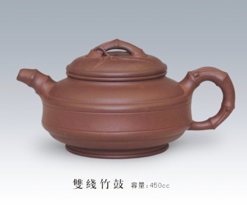 高祥芬紫砂壶 双线竹鼓 
