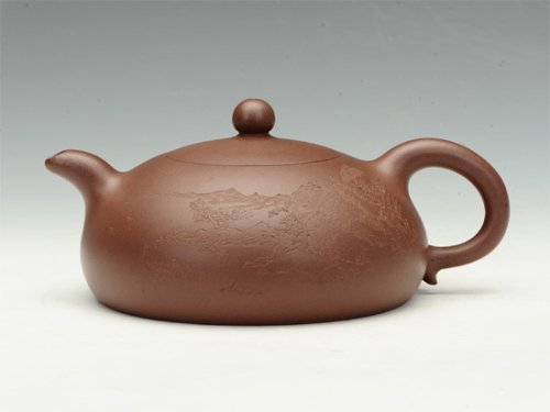 罗有财紫砂壶 半月 