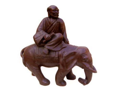 吴青紫砂壶 骑象罗汉作者：高级工艺师吴克强 