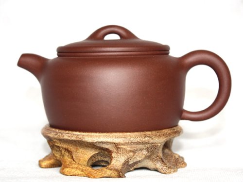 许艳萍紫砂壶 底槽青 平盖莲子壶 