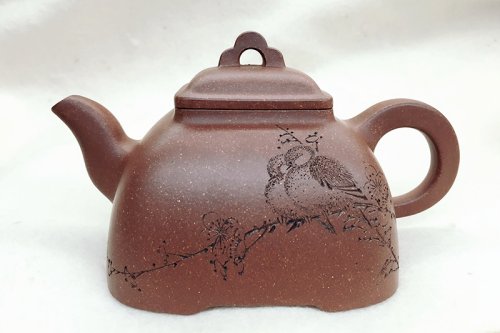 华青紫砂壶 斛棱 