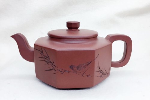 华青紫砂壶 清风八面 