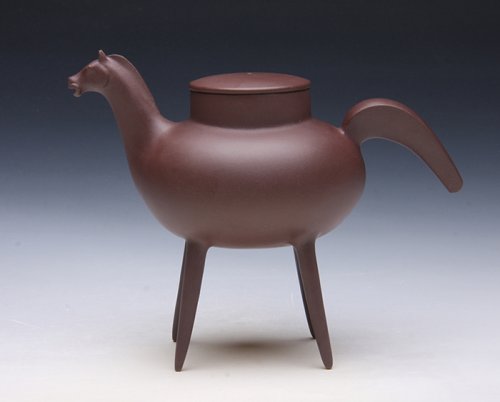 刘建平紫砂壶 马跃鼎盛 