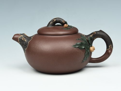 陆慧军紫砂壶 寿桃 