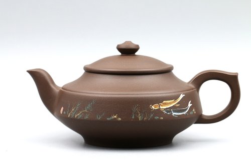 朱亚琴紫砂壶 鱼跃龙门壶 