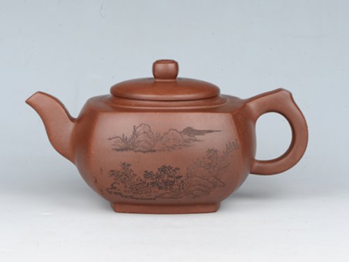 潘雪峰紫砂壶 天地方圆 容量：600cc  泥料：清水泥 