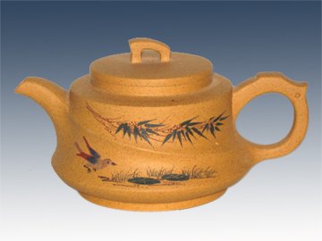 潘建明紫砂壶 飘逸金砂 