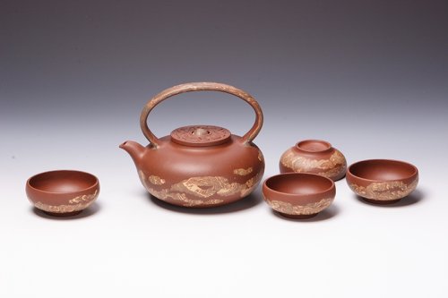 陆君紫砂壶 鸣啸茶具 