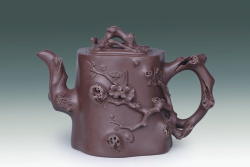 倪顺生紫砂壶 高寿梅樁壶 