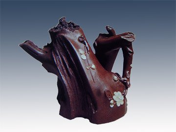 陈鸣远紫砂壶 梅桩壶 