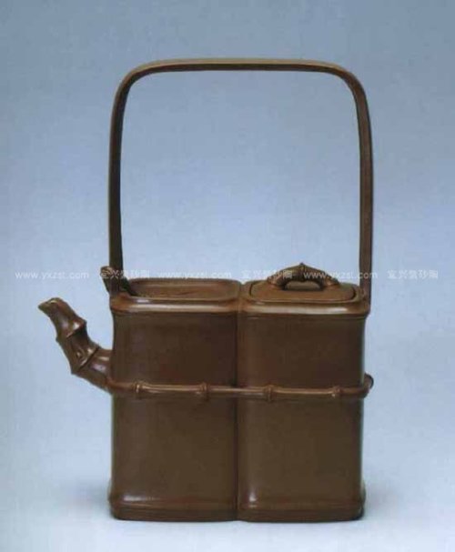 谢曼伦紫砂壶 双竹提梁壶 