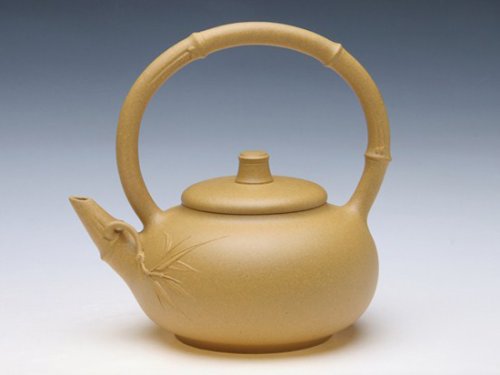 许敏芳紫砂壶 秀竹提梁 