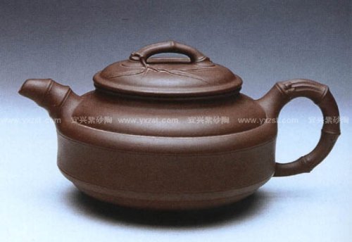 顾景舟紫砂壶 双线竹鼓壶 