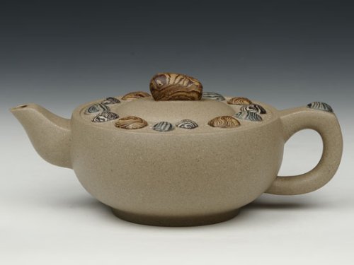 王秀娟紫砂壶 玉石 