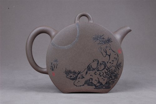 厉上清紫砂壶 夜 