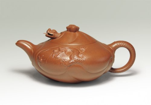 紫砂壶 扁鱼化龙 