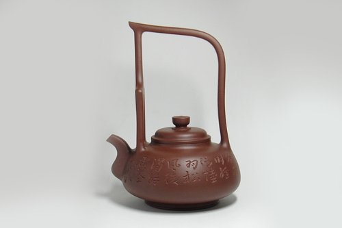 黄丽萍紫砂壶 涌泉提梁 