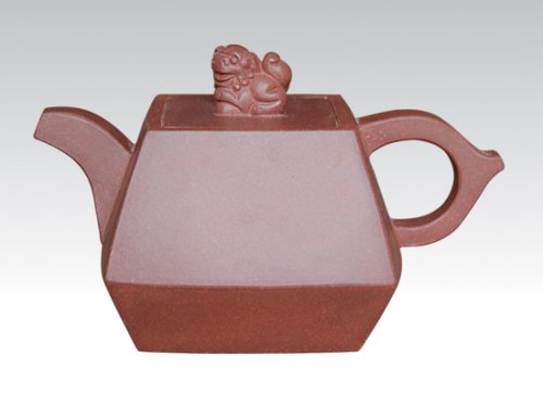 余颖紫砂壶 震狮斗方  紫泥 ... 