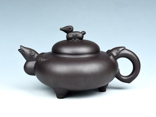 雷旭梅紫砂壶 三阳开泰 