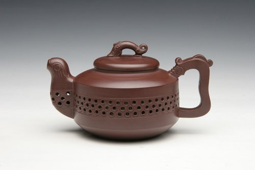 咸子情紫砂壶 玲珑壶 