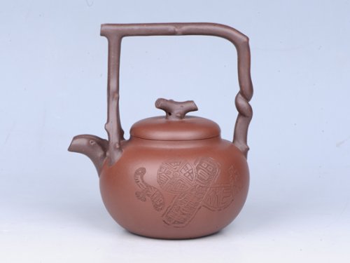 范其华紫砂壶 东坡提梁 作者：范其华 