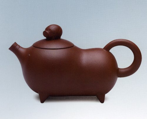 朱扣喜紫砂壶 母子情深壶 