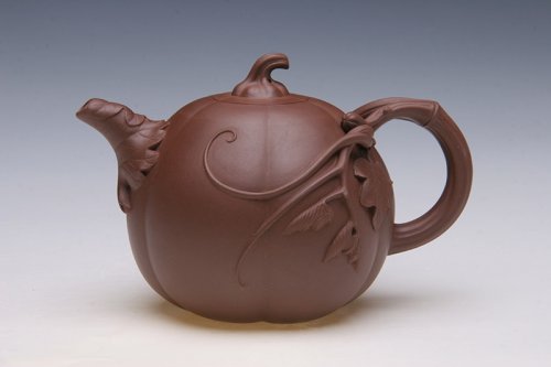 汪寅仙紫砂壶 束腰高南瓜 