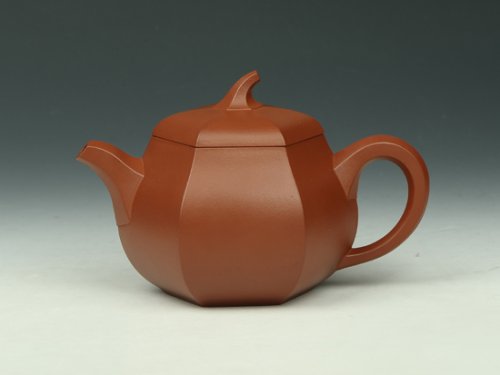 李军紫砂壶 六方茄段 