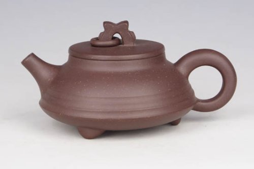瞿华娣紫砂壶 三足如意 