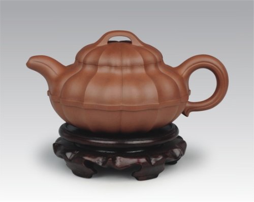 何其仙紫砂壶 线圆菱花 