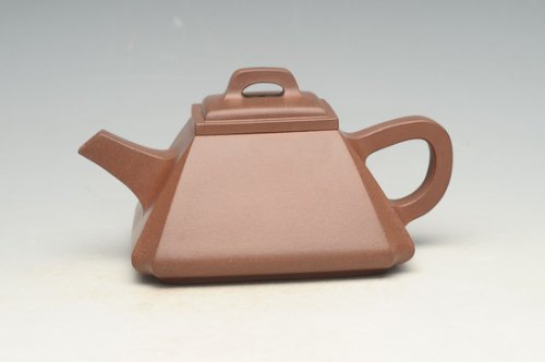 储栋平紫砂壶 四方抽角石瓢 