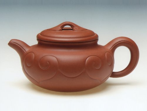 陈成紫砂壶 仿古如意 
