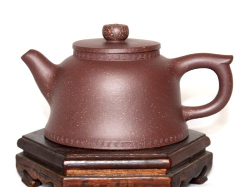 许艳萍紫砂壶 紫泥调砂  吉利壶 