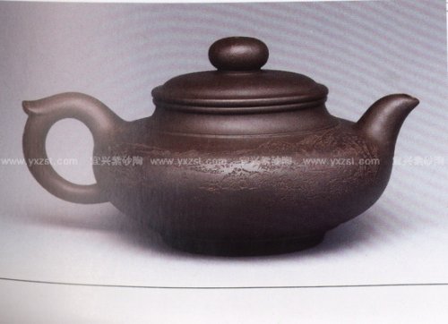 陈付大紫砂壶 玉扁壶 