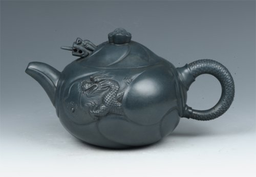 戴建明紫砂壶 鱼化龙 