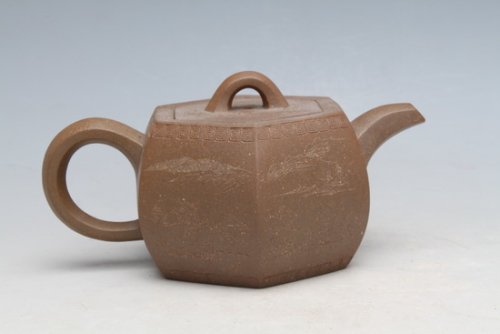 冯小根紫砂壶 六方井栏 