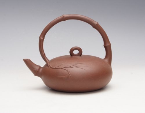 陈伟紫砂壶 新竹提梁 