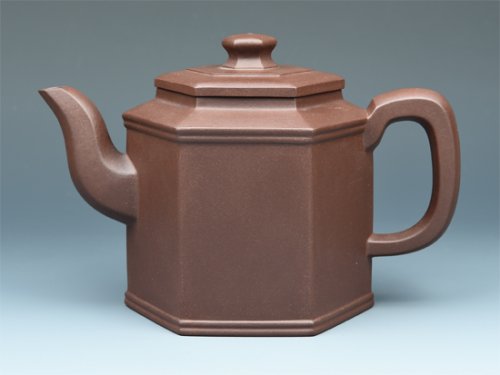 朱菊华紫砂壶 六方玉柱 