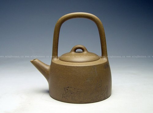 赵明敏紫砂壶 曼生提梁壶 