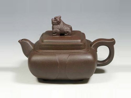 贺洪清紫砂壶 方狮 