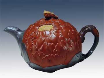 蒋蓉紫砂壶 牡丹 