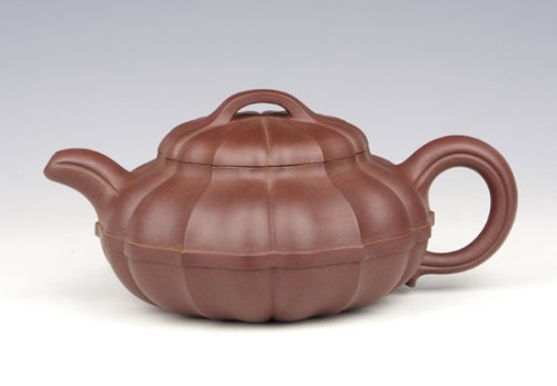狄新陶紫砂壶 线合菱 