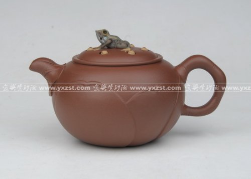 何军紫砂壶 莲心壶 