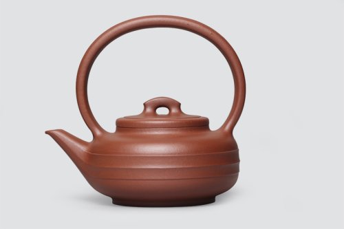 汪梅芳紫砂壶 荆溪提梁 